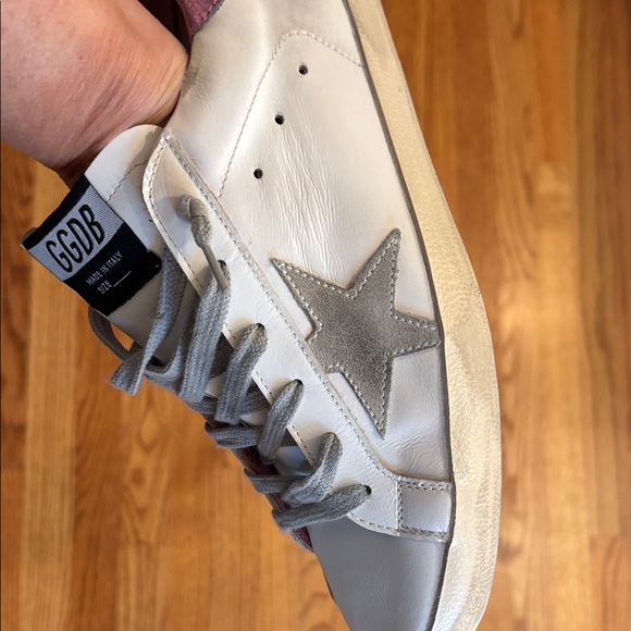 Golden Goose Women's White and Pink Star Super-Star Sneakers - Picture 6 of 8